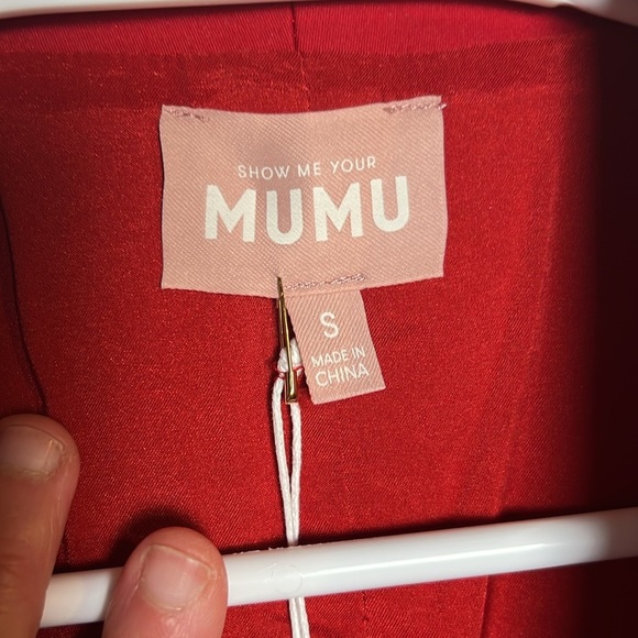 Show Me Your Mumu Women's Size Small Red Major Blazer Red Suiting - Picture 2 of 7